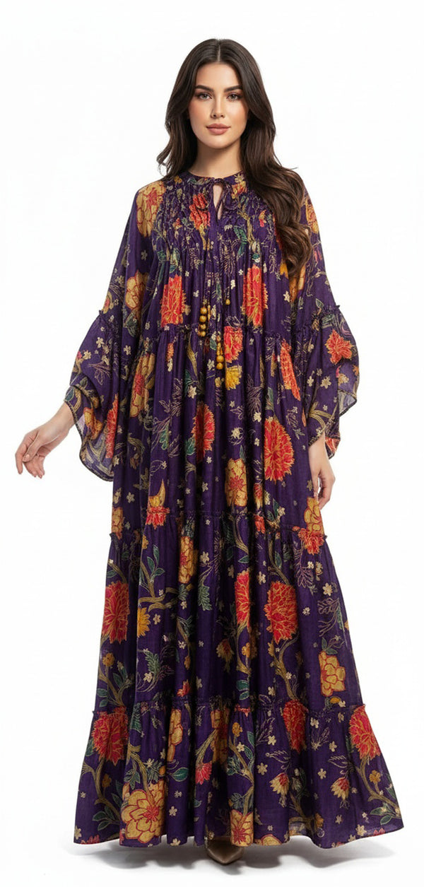 جلابيه حرير جكار -تطريز سموكنج